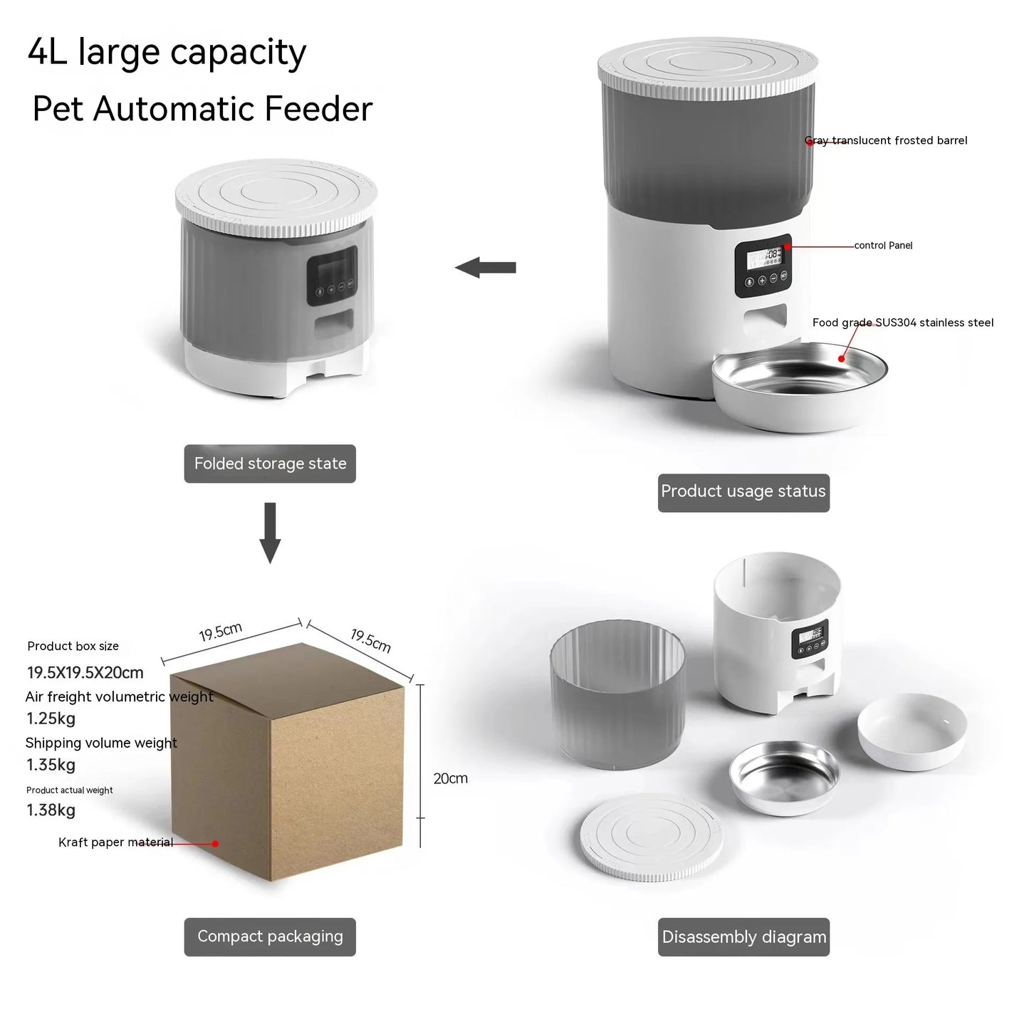 4L Smart Pet Feeder