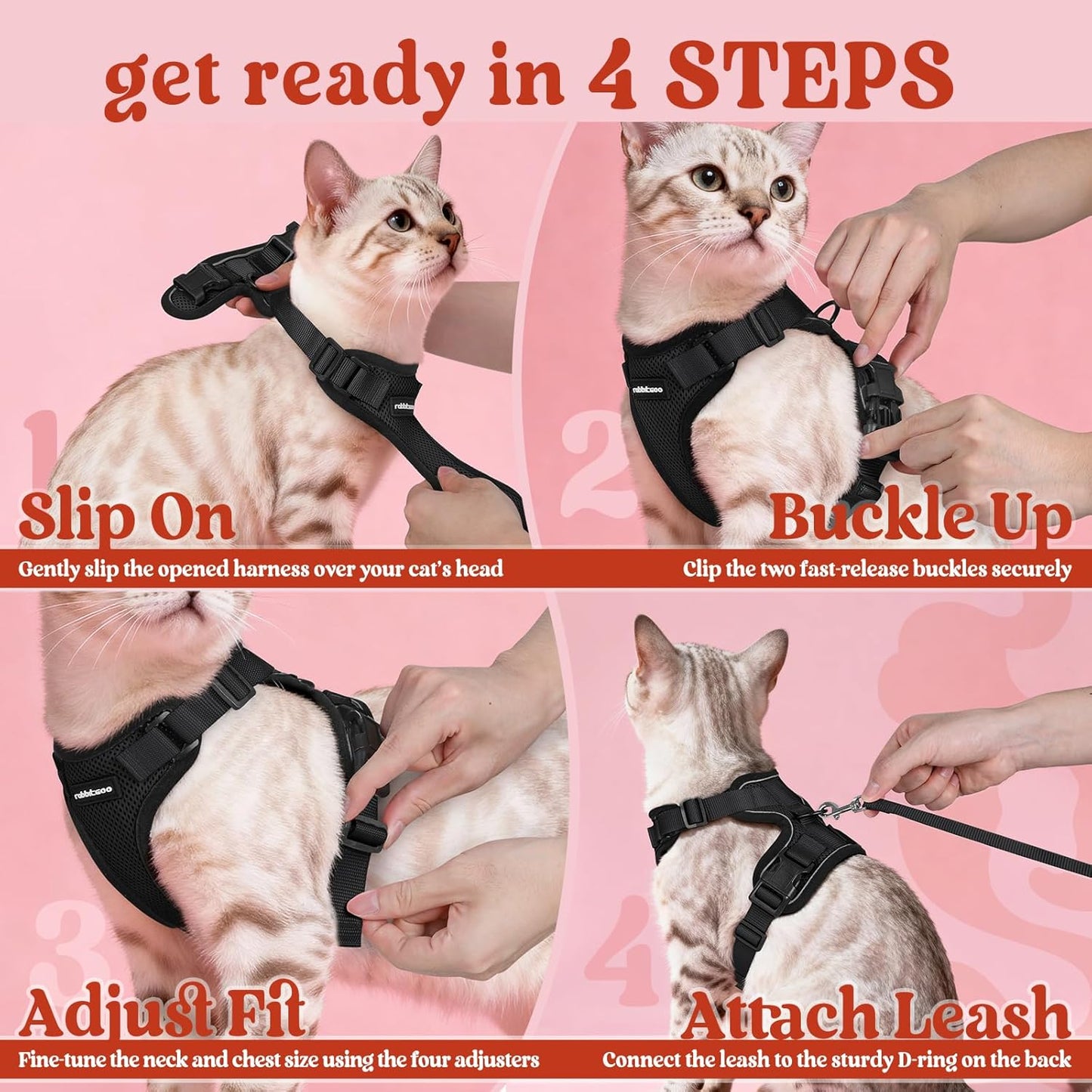 Cat And Small Dog Harness/leash Set